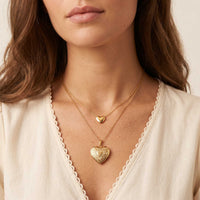 Thumbnail for Collier Médaillon Photo Coeur Floral