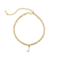 Thumbnail for Gold Initial Anklet - Ankle Bracelet - Anklet for Women - Gold Leg Bracelet Anklet J Brother & Sisters