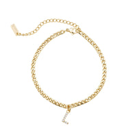 Thumbnail for Gold Initial Anklet - Ankle Bracelet - Anklet for Women - Gold Leg Bracelet Anklet L Brother & Sisters