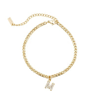 Thumbnail for Gold Initial Anklet - Ankle Bracelet - Anklet for Women - Gold Leg Bracelet Anklet M Brother & Sisters