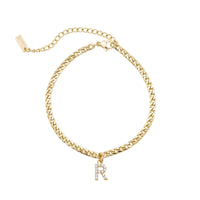 Thumbnail for Gold Initial Anklet - Ankle Bracelet - Anklet for Women - Gold Leg Bracelet Anklet R Brother & Sisters