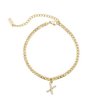 Thumbnail for Gold Initial Anklet - Ankle Bracelet - Anklet for Women - Gold Leg Bracelet Anklet X Brother & Sisters