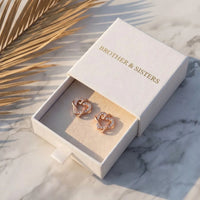 Thumbnail for Boucles d'oreilles coeur — dans l'écrin cadeau, or rose | SKU: 419593-rose-gold