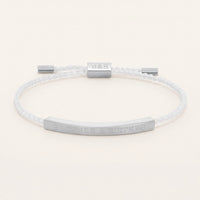 Thumbnail for Bracelet cordon femme — photo produit sur fond blanc, argent | SKU: laperle-wg