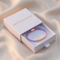 Thumbnail for Bracelet violet — dans l'écrin cadeau, or rose | SKU: lemauve-rg