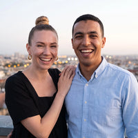 Thumbnail for Boucles d'oreilles ovales — photo en couple, or | SKU: lesmates