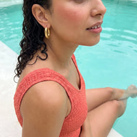 Thumbnail for Créoles or — photo portée dans l'eau, waterproof, or | SKU: lesmates