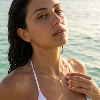 Thumbnail for Collier ananas — photo portée dans l'eau, waterproof, or | SKU: 8050907-gold