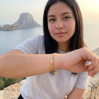 Thumbnail for Bracelet message — photo portée en escapade, or | SKU: lymab-g