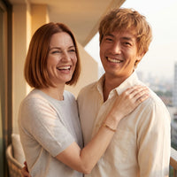 Thumbnail for Bracelet jonc gravé — photo en couple, or rose | SKU: nftd-rg