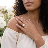 Thumbnail for Bague de fiançailles — photo portée, geste du quotidien, argent | SKU: 101791-4.5-silver