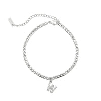 Thumbnail for Silver Initial Anklet - Ankle Bracelet - Anklet for Women - Silver Leg Bracelet Anklet W Brother & Sisters