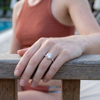 Thumbnail for Bague fiançailles argent — photo portée un jour de détente, argent | SKU: 497131-4.5-silver