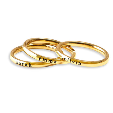 Stainless Steel Ring - Woman Ring - Custom Name Ring – Engraved Ring - Custom Ring Ring Brother & Sisters