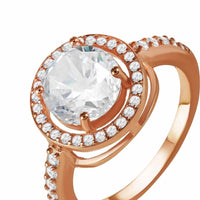 Thumbnail for Bague halo — photo produit sur fond blanc, argent
