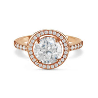 Thumbnail for Bague halo — photo produit sur fond blanc, argent