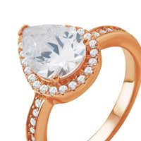 Thumbnail for Bague poire — photo produit sur fond blanc, argent