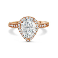 Thumbnail for Bague poire — photo produit sur fond blanc, argent