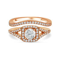 Thumbnail for Bague fiançailles et alliance — photo produit sur fond blanc, argent