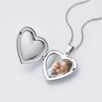 Thumbnail for Collier Médaillon Photo Coeur Floral