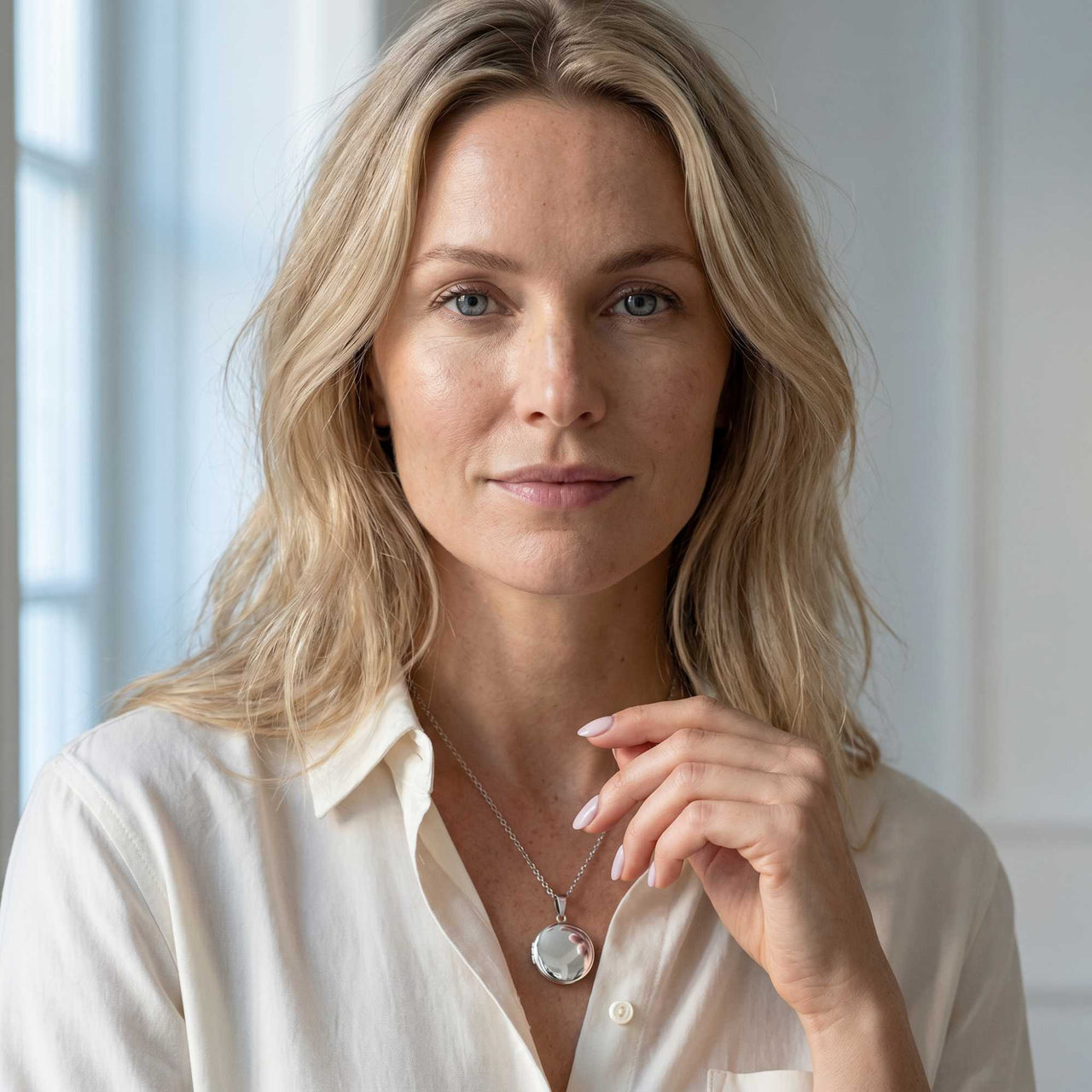 Collier Médaillon Photo Rond