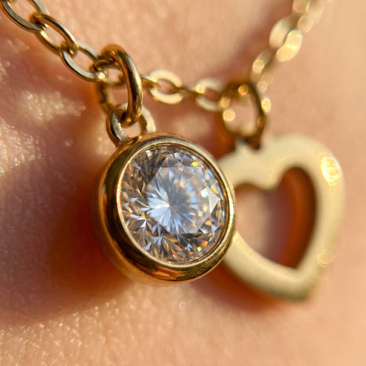 Chaîne de Cheville Cœur & Cristal