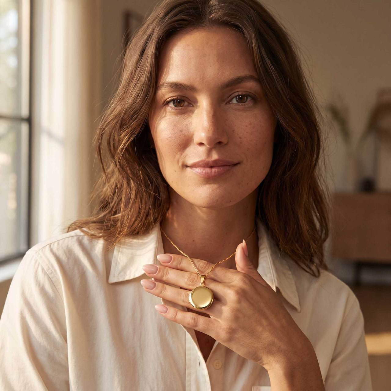 Collier Médaillon Photo Rond