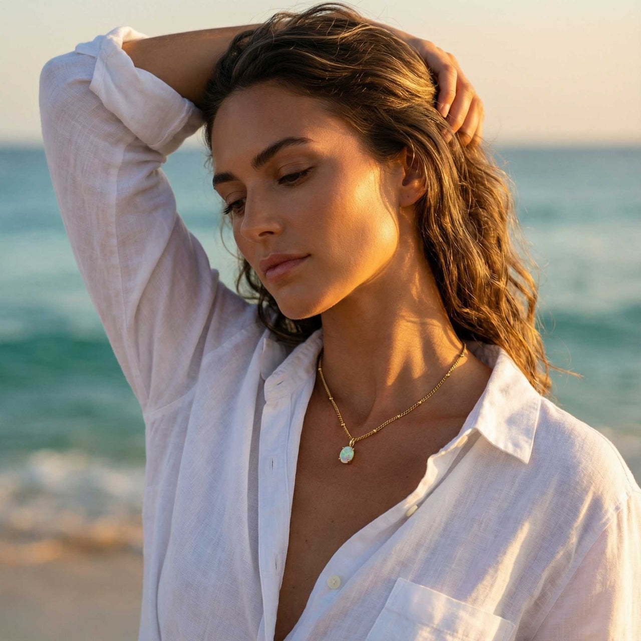 Collier Pendentif Opale