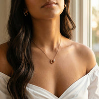 Thumbnail for Necklace with Joined Rings & Crystals