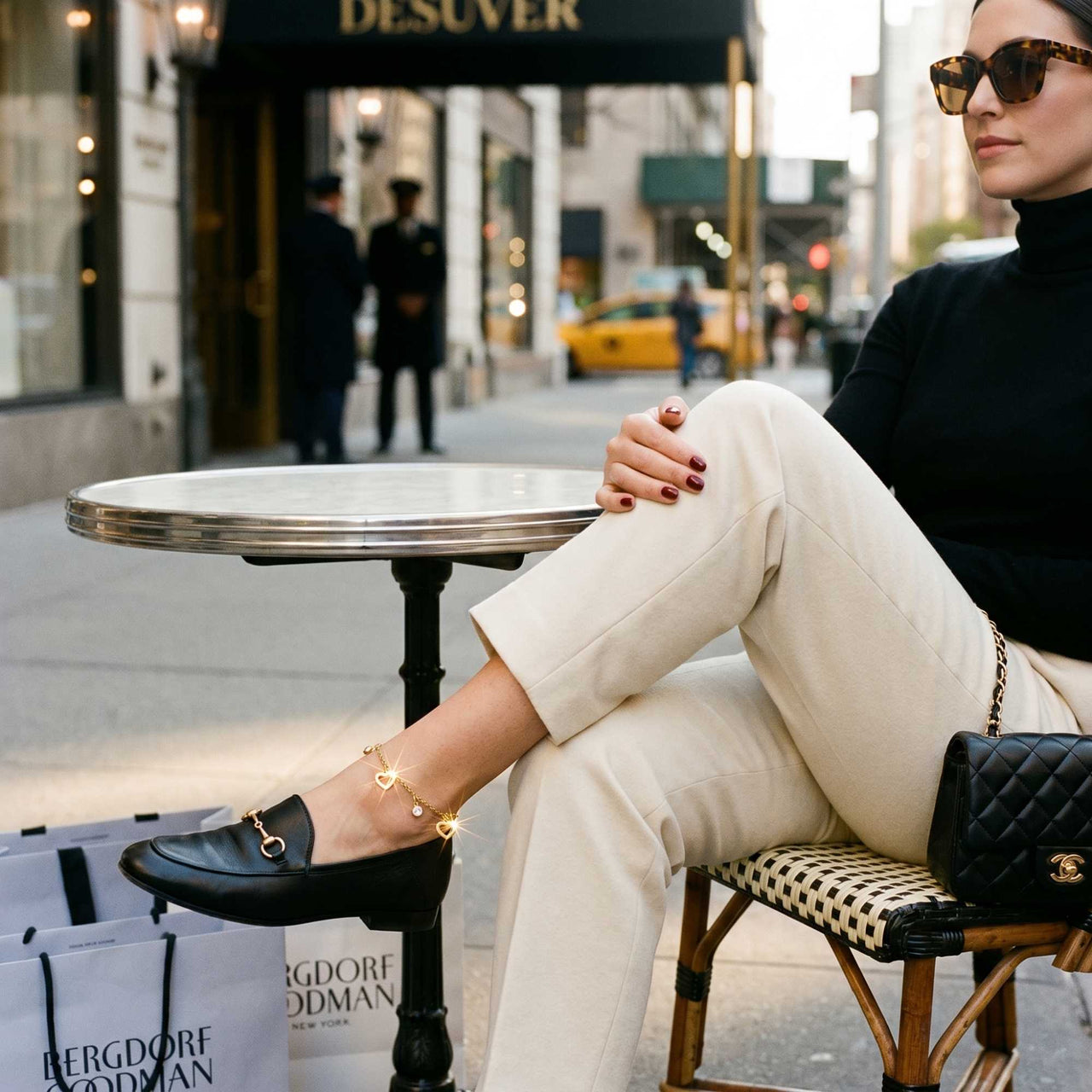 Chaîne de Cheville Cœur & Cristal