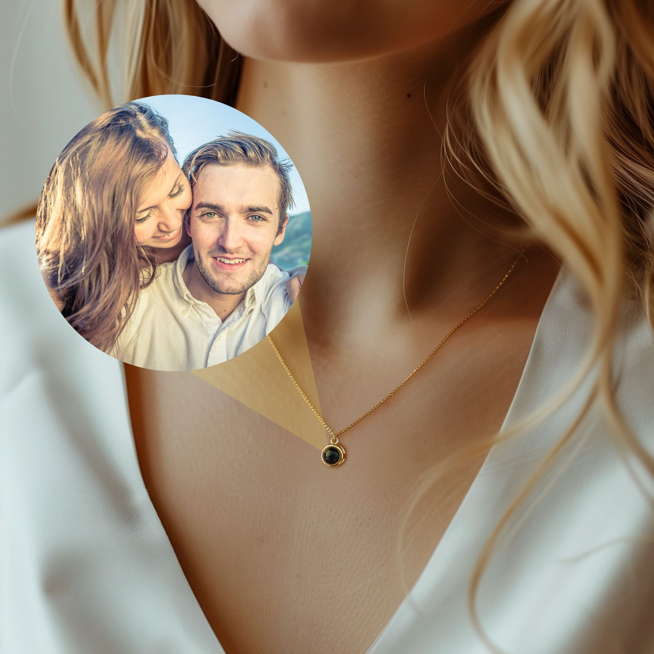 Circle Photo Necklace