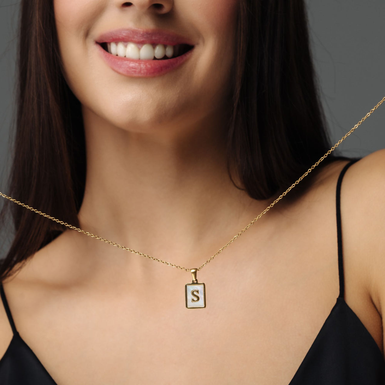 Happiness Initial Necklace