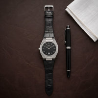 Thumbnail for Black Signature men's watch, product photo – Brother & Sisters (SKU 01122019-black-signatue)