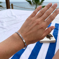 Thumbnail for Bracelet octobre rose — photo portée, taille réelle, argent | SKU: 7220397-silver-plated