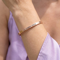 Thumbnail for Engraved bracelet — close-up of the details, rose gold | SKU: cp-rg