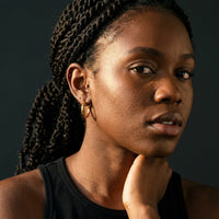 Thumbnail for Everyday Waterproof Hoops in Gold, studio portrait | SKU: 41001-gold