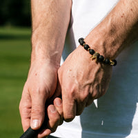 Thumbnail for Gold Crown with Lava Stones – gripping a golf club | Brother & Sisters | SKU: 22068514-gold-XS-14-15, 22068514-gold-S-16-17, 22068514-gold-M-18-19, 22068514-gold-L-20-21, 22068514-gold-XL-22-23
