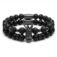 Thumbnail for Black Crowned Lion Set – studio packshot | Brother & Sisters | SKU: 213858471-gun-black-XS-14-15, 213858471-gun-black-S-16-17, 213858471-gun-black-M-18-19, 213858471-gun-black-L-20-21, 213858471-gun-black-XL-22-23
