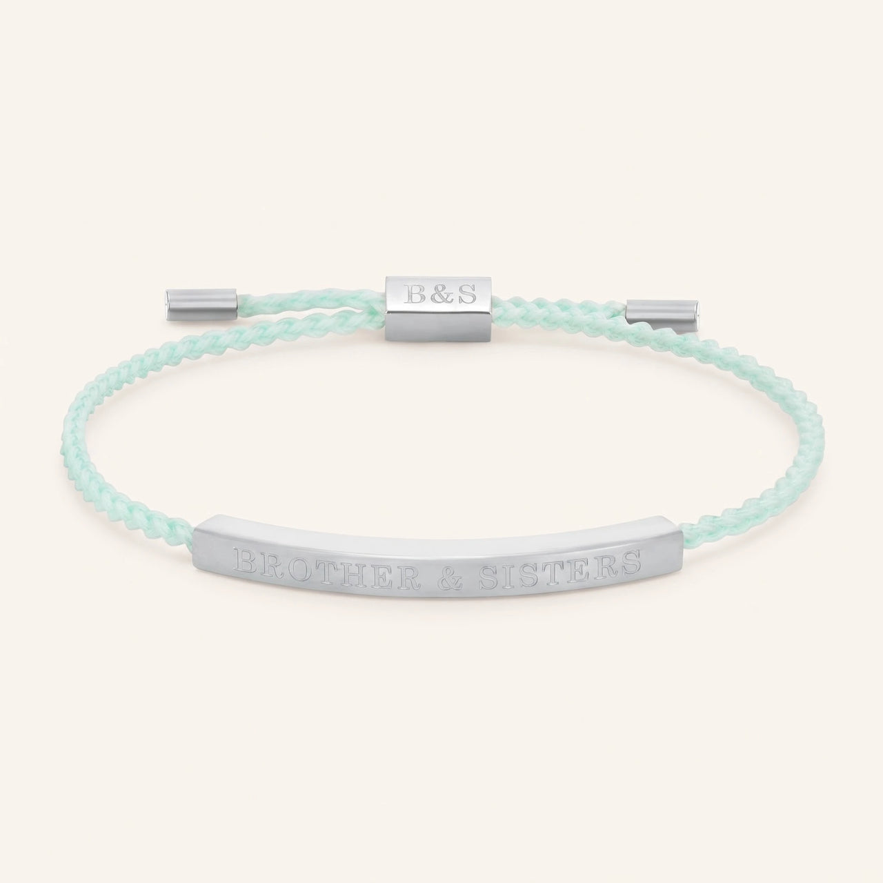 Bracelet cordon — photo produit sur fond blanc, argent | SKU: lamenthe-wg