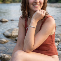 Thumbnail for Bracelet cordon — photo portée dans l'eau, waterproof, argent | SKU: lamenthe-wg