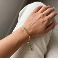 Thumbnail for Bracelet vert — photo portée, taille réelle, or | SKU: lanature-g