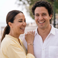 Thumbnail for Bracelet cordon réglable — photo en couple, or rose | SKU: lanature-rg