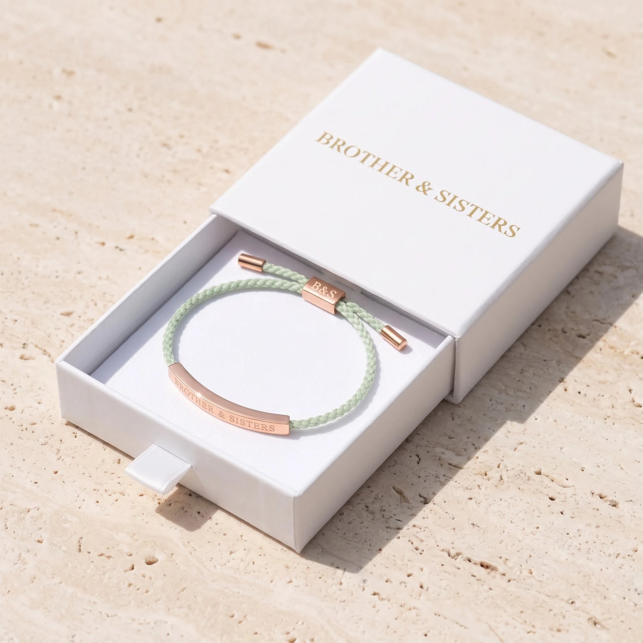 Bracelet cordon — dans l'écrin cadeau, or rose | SKU: lanature-rg