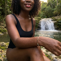 Thumbnail for Bracelet cordon réglable — photo portée dans l'eau, waterproof, or rose | SKU: lanature-rg