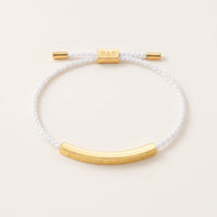 Thumbnail for Bracelet blanc — photo produit sur fond blanc, or | SKU: laperle-g