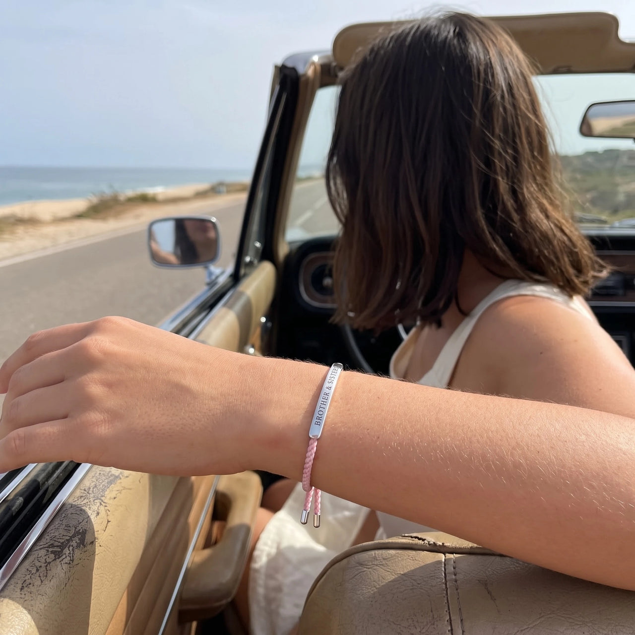Bracelet tressé — photo portée un jour de détente, argent | SKU: lecorail-wg