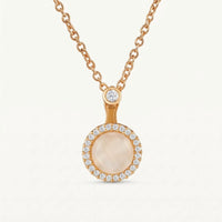 Thumbnail for Collier pierre de lune — photo produit sur fond blanc, or | SKU: lelunaire