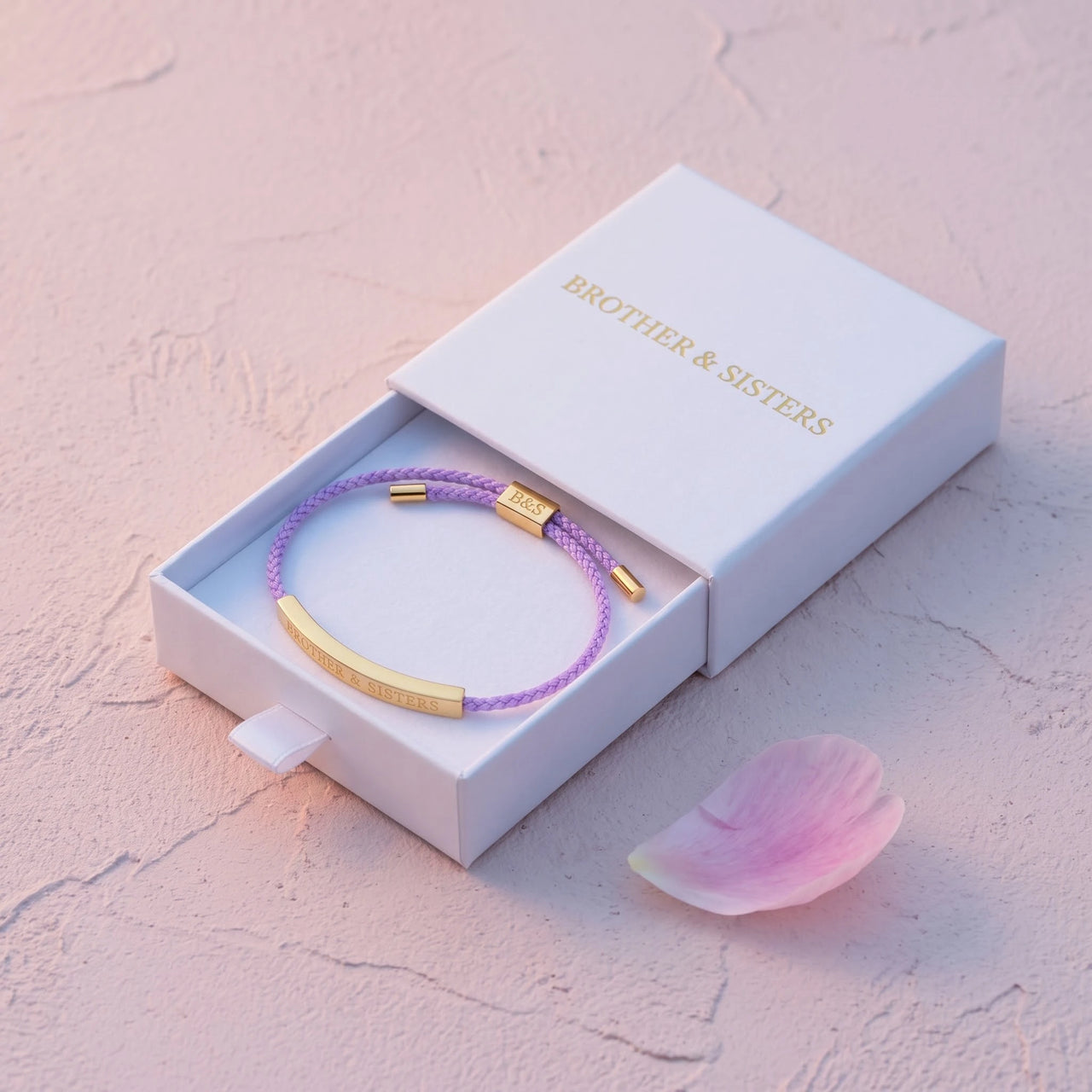 Bracelet cordon — dans l'écrin cadeau, or | SKU: lemauve-g