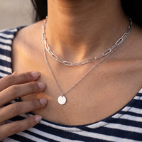Thumbnail for Layered necklaces — close-up of the details, silver | SKU: le-tendance-wg