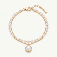 Thumbnail for Bracelet perles — photo produit sur fond blanc, or | SKU: l-epure